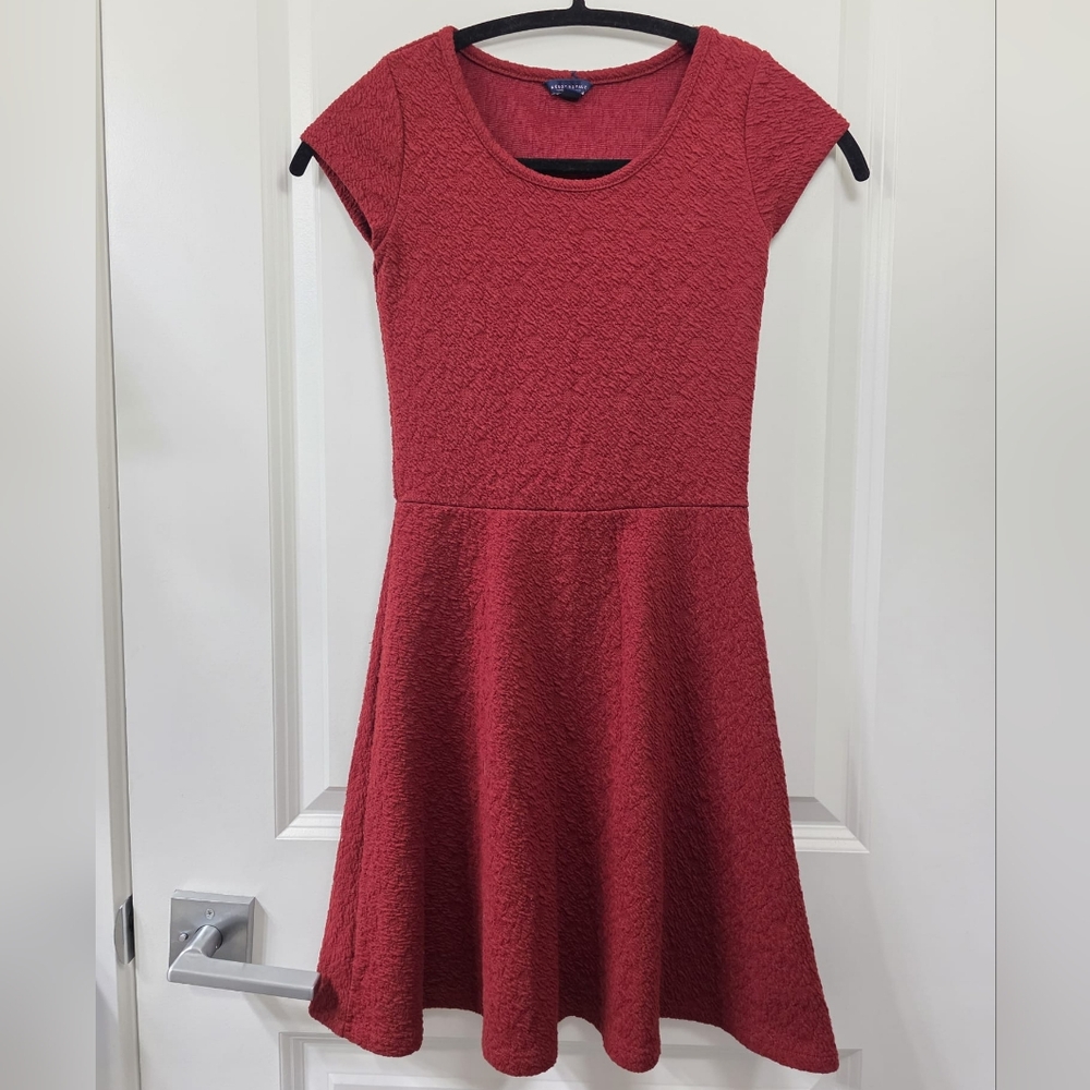 Aeropostale Textured Red Mini Dress